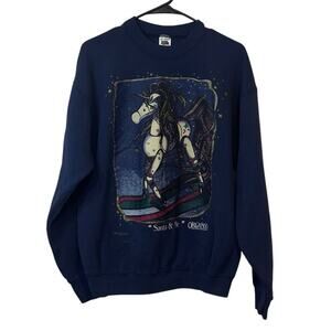 Vintage 90s Fruit of the Loom Santa & Me Christmas Crewneck Sweatshirt Size XL